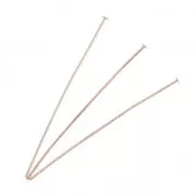 Head pins 2.2 mm - 51x0.8 mm Rose Gold Tone x25