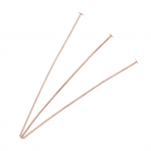 Head pins 2.2 mm - 51x0.8 mm Rose Gold Tone x25