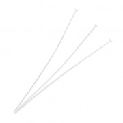 Head pins 2.2 mm - 63x0.8 mm Fine silver plating x25|raw }}