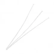 Head pins 2.2 mm - 63x0.8 mm Fine silver plating x25