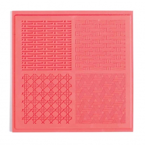 Texture stamp for polymer clay 9 cm Basketry x1