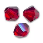 PureCrystal Crystal Bicones 4mm Light Siam Satin x50