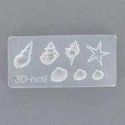 Silicone mold to make resin Mini Shells 41x20x7 mm x1