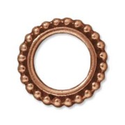 Round 14mm old copper tone x1