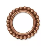 Round 14mm old copper tone x1