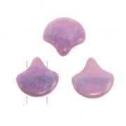 Czech Glass beads Ginko Duo 2 holes 7.5x7.5 mm Opaque Light Rose Ceramic Look x10g