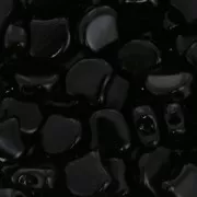 Czech Glass beads Ginko Duo 2 holes 7.5x7.5 mm Jet x10g