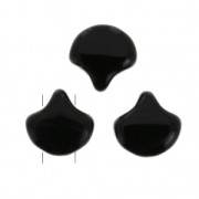 Czech Glass beads Ginko Duo 2 holes 7.5x7.5 mm Jet x10g