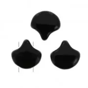 Czech Glass beads Ginko Duo 2 holes 7.5x7.5 mm Jet x10g