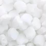 Czech Glass beads Ginko Duo 2 holes 7.5x7.5 mm Opaque White x10g