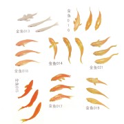 Lot of 8 3D effect sheets - Goldfish for accessories and jewelry resin x1