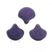 Czech Glass beads Ginko Duo 2 holes 7.5x7.5 mm Purple Metallic Mat x10g