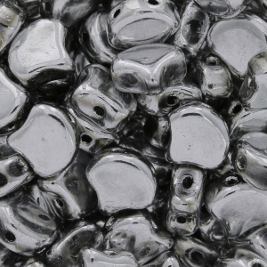 Czech Glass beads Ginko Duo 2 holes 7.5x7.5 mm Labrador x10g