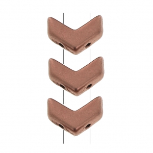 Perles en verre Chevron Beads 10x4 mm Light Copper Mat x30
