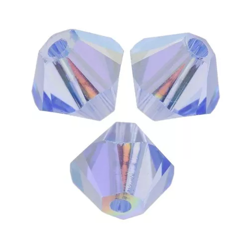 PureCrystal 5328 Crystal Bicones 3mm Light Sapphire AB x50