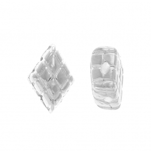 Cymbal Bead Substitute - Metal bead for Gemduo 8x5 mm Plaka Ant Silver Tone x1