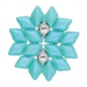 Cymbal - For Gemduo 8x5mm Areti and a 3 mm flat back cabochon Ant Silver Tone x1