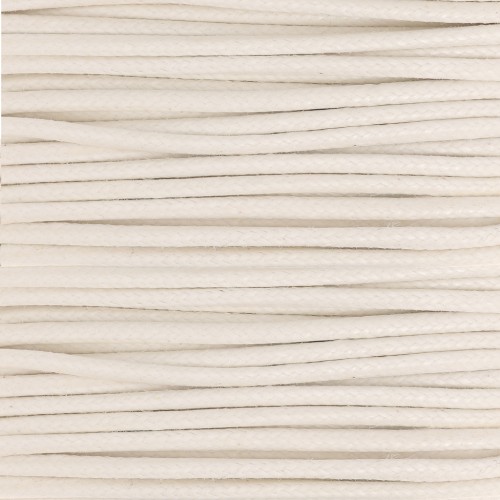 Cotton waxed cord 2mm White x5m