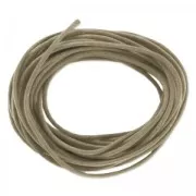 Cotton waxed cord 2mm Greige x5m