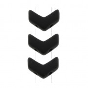 Chevron Glass Beads 10x4 mm Jet Mat x30|raw }}