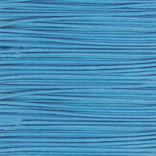 Cotton waxed cord 1mm Turquoise x4.90m