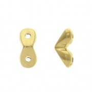 Cymbal Side Bead - Metal bead for Gemduo 8x4 mm Mitakas Fine Gold plated x1