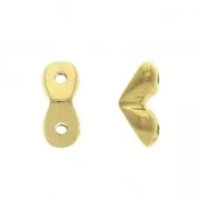 Cymbal Side Bead - Metal bead for Gemduo 8x4 mm Mitakas Fine Gold plated x1