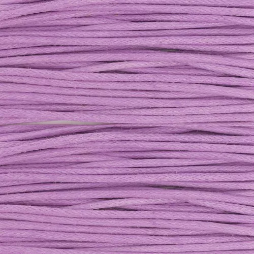 Cotton waxed cord 1mm Light Amethyst x5m