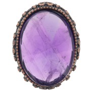 Cabochon setting oval-shaped 18x13mm copper tone