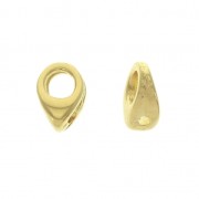 Cymbal Bead Endings - Terminator for SuperDuo 4x6 mm Kolympos Fine Gold plated x1