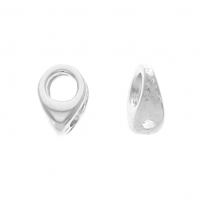 Cymbal Bead Endings - Terminator for SuperDuo 4x6 mm Kolympos Antique Silv Tone x1