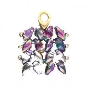 Cymbal Bead Endings - Terminator for SuperDuo 4x6 mm Kolympos Antique Silv Tone x1