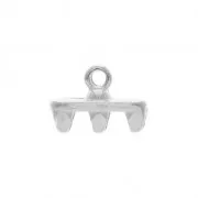 Cymbal Bead Endings - Terminator for SuperDuo 11x8mm Rozos III Ant Silver Tone x1