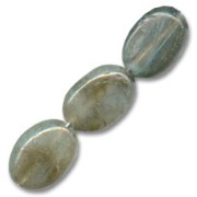 Beads Labradorite flat Olive bead 14x10 mm x5|raw }}