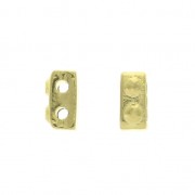Cymbal Bead Substitute - Metal bead for Half Tila 5x2.3x2.7 mm Ornos Fine Gold plated x1