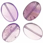 Beads Amethyste flat Olive bead 14x10 mm x5