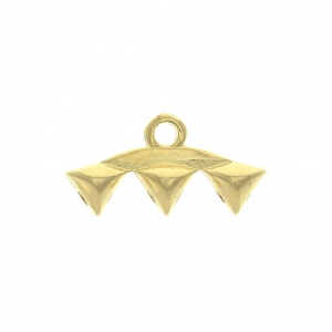 Cymbal Bead Endings - Terminator for GemDuo 16x8mm Vani III Fine Gold plated x1