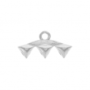 Cymbal -Embout pour tissage de perles GemDuo 16x8mm Vani III Argenté vieilli x1