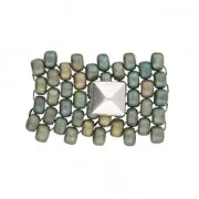 Cymbal - For Miyuki 8/0 seed beads - 5.3x6mm Vigla Antique Silver Tone x1