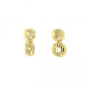 Cymbal - For Miyuki 8/0 seed beads - 3x5.1mm Elasa Fine Gold plated x1