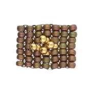 Cymbal - For Miyuki 8/0 seed beads - 3x5.1mm Elasa Fine Gold plated x1