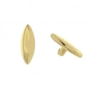 Cymbal - For Miyuki 8/0 seed beads -5.2x12 mm Livari - Fine Gold plated x1