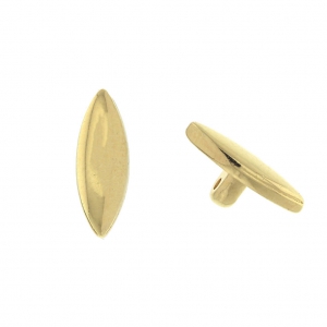 Cymbal - For Miyuki 8/0 seed beads -5.2x12 mm Livari - Fine Gold plated x1