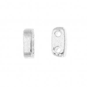 Cymbal - For Miyuki 8/0 seed beads - 2.6x5.5 mm Vai Antique Silver Tone x1