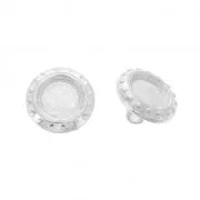 Cymbal - For Miyuki 11/0 beads - 6 mm Loutro Antique Silver Tone x1