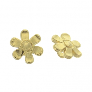 Cymbal - Flower for Miyuki 11/0 beads - 6 mm Gerani Fine Gold plated x1