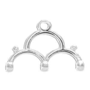 Cymbal - Terminator for Miyuki 8/0 seed beads weaving 19mm Lakos III Ant Silver x1