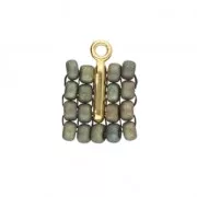 Cymbal - Terminator for Miyuki 8/0 seed beads weaving 3x13 mm Zakros Fine Gold plated x1