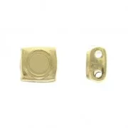 Cymbal Bead Substitute - Metal bead for Tila 5x5x2.4 mm Peponas Fine Gold plated x1