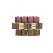 Cymbal Bead Substitute - Metal bead for Tila 5x5x2.4 mm Peponas Fine Gold plated x1